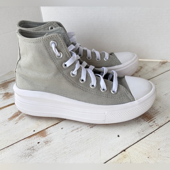 CONVERSE Women's Chuck Taylor All Star Move Hi Platform Sneakers sage 7.5 NWOT - Picture 9 of 16